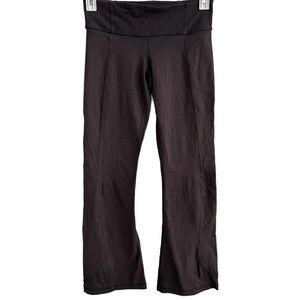 Athleta Gray Wide Leg Flare Yoga Pants Leggings size Small Petite